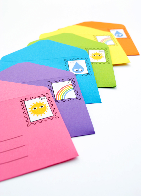 DIY play envelopes & stamps