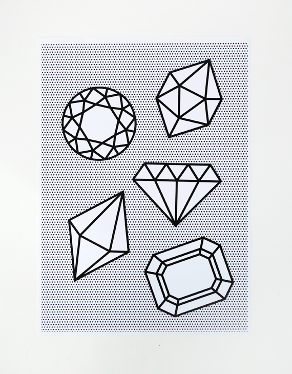 printable halftone wrap & graphic gems // by minieco
