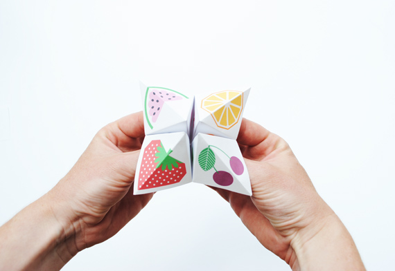 Remember these? Origami fortune teller (or chatterbox)