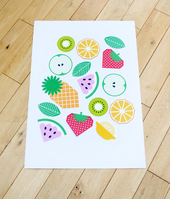 Printable fruit garland // freebie by minieco