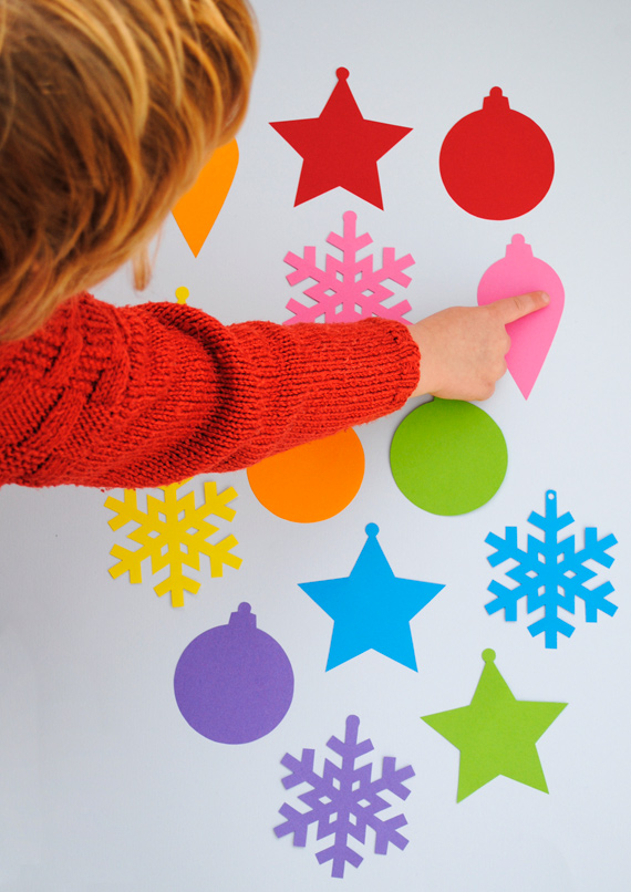 Simple Christmas tree decorations for kids