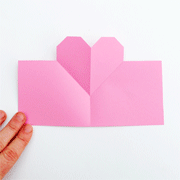 geometric heart: love letters // popup card