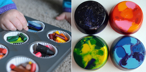 Recycled crayons