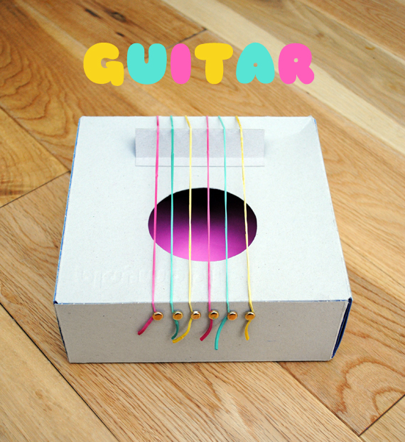 diy guitar from cardboard box