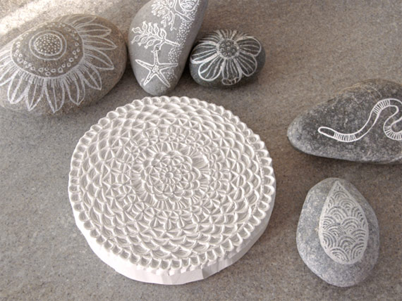 Hand carved rubber stamps
