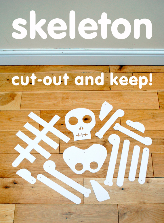 Printable paper skeleton