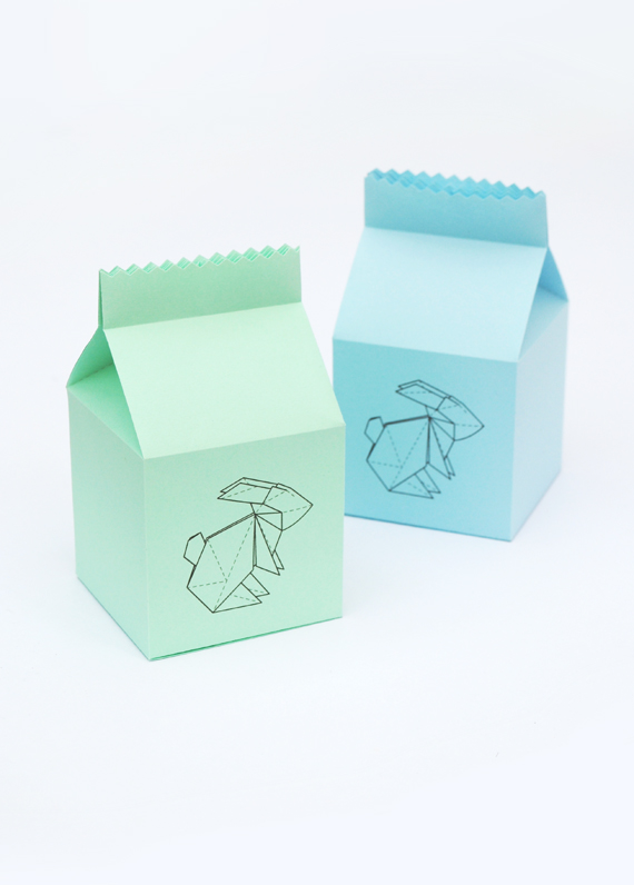 Easter 'origami bunny' treat box