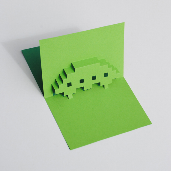8-bit popup cards