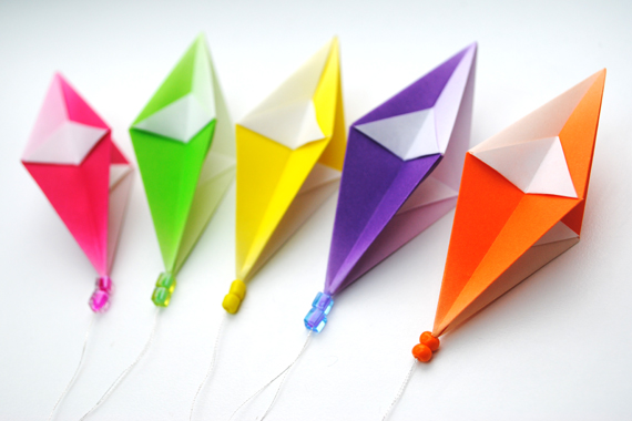 Origami hanging decorations