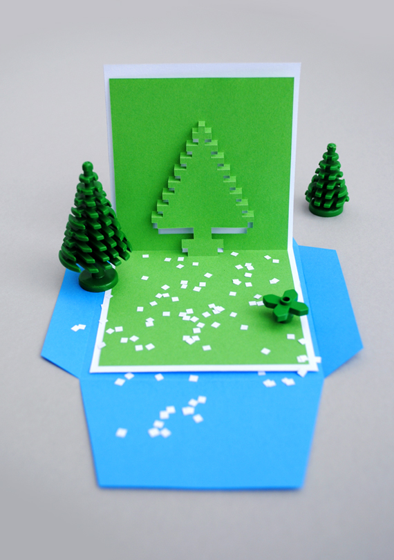 Christmas pixel popup cards | MINI ECO