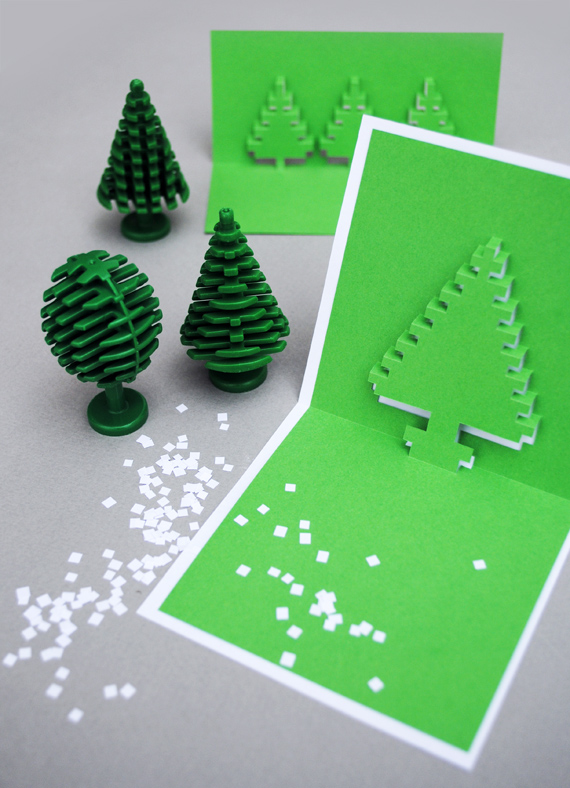 Christmas pixel popup cards