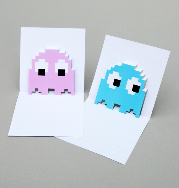 pacman ghost // popup card // free template