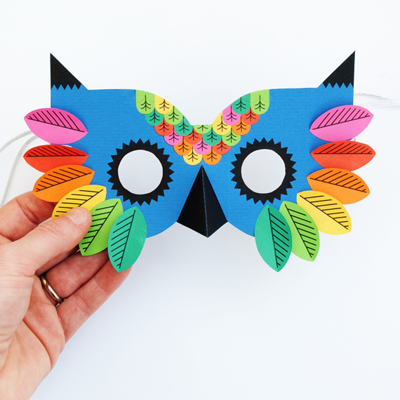 Paper Owl Mask // Free printable