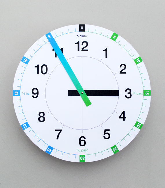 'Tell the time' clock // free printable by minieco