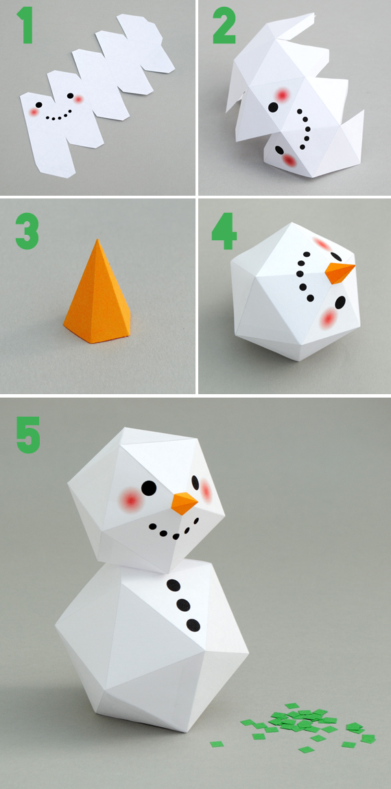 geometric snowman // minieco