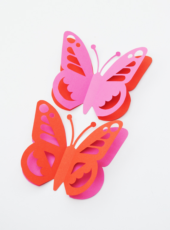 Papercut butterfly // free template