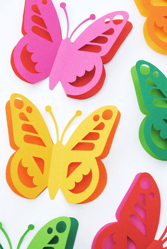 Papercut butterfly // free template